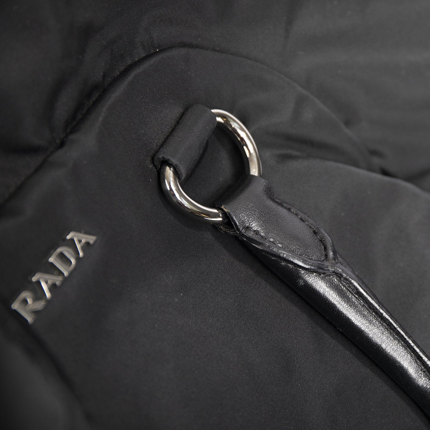 Prada Tessuto Nylon Ruffle Handle Bag