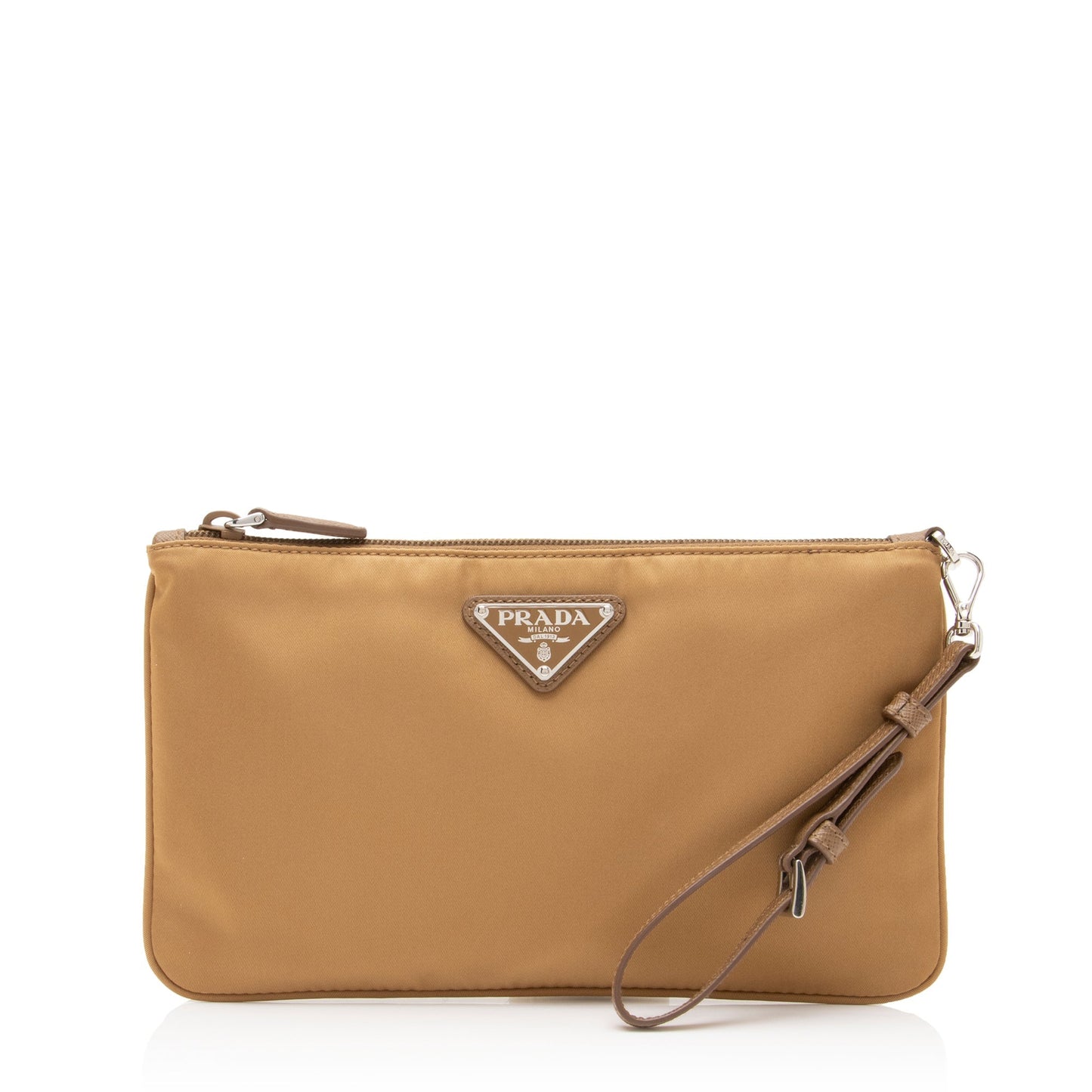 Prada Tessuto Saffiano Piatto Maniglia Wristlet Clutch (SHF-lfeDk8)
