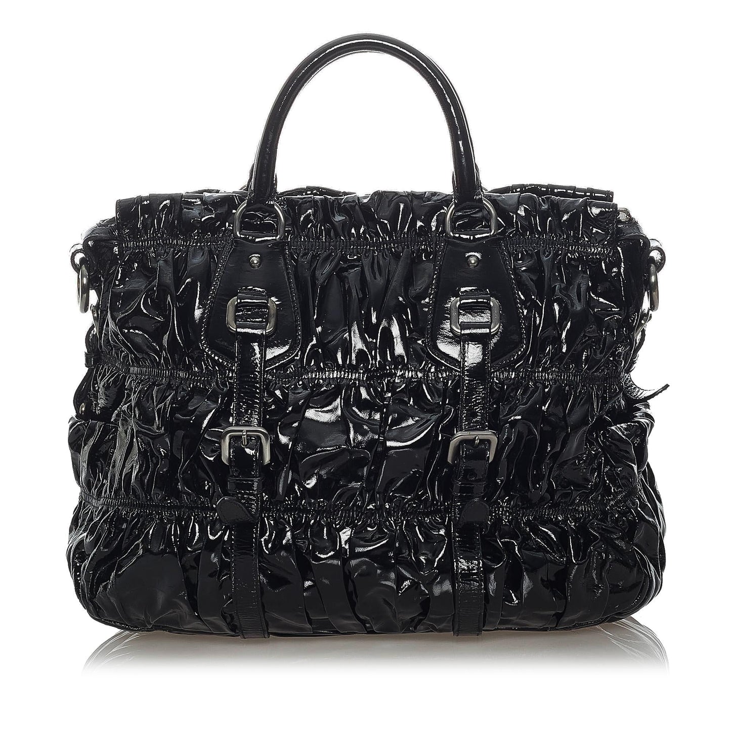 Prada Vernice Gaufre Satchel (SHG-32922)
