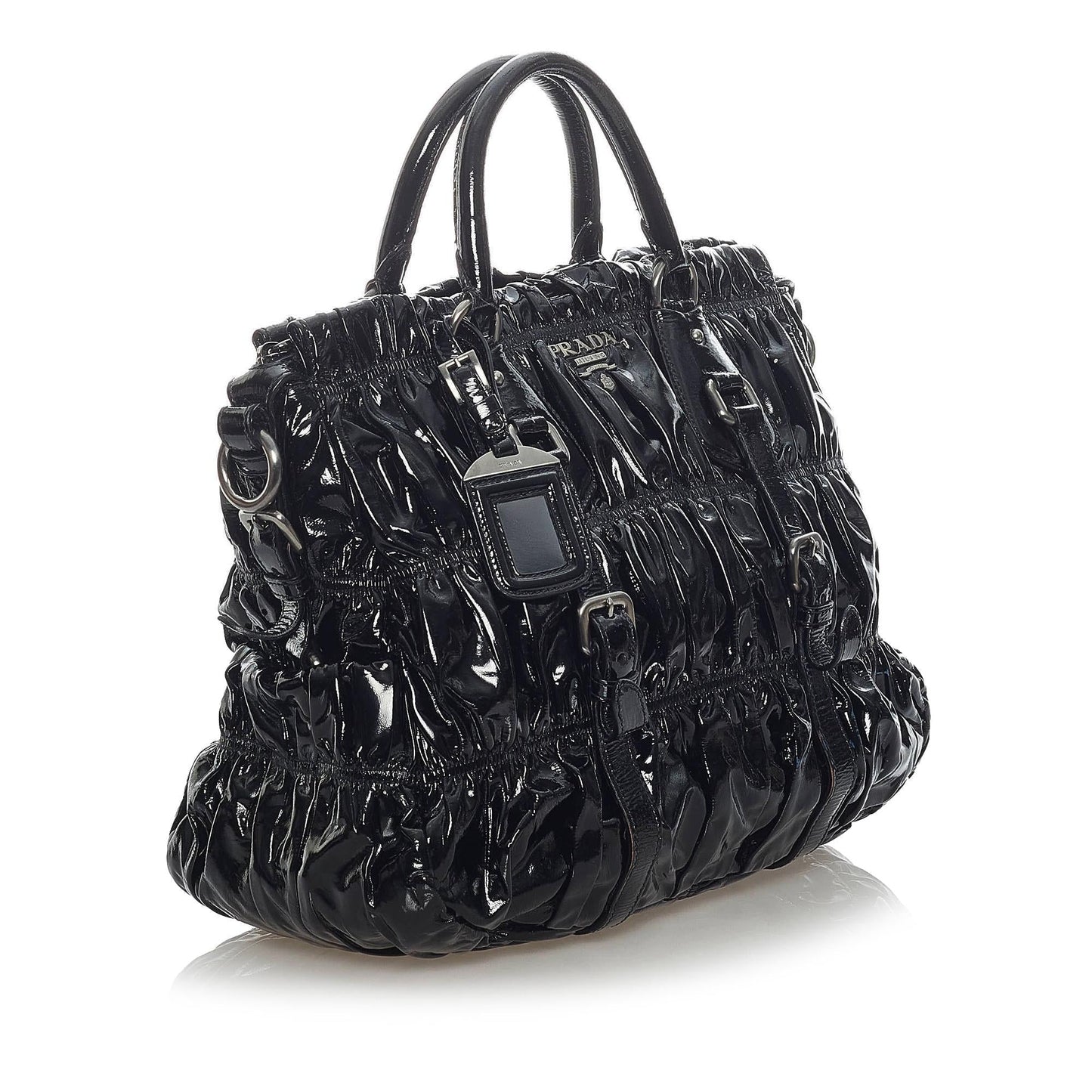 Prada Vernice Gaufre Satchel (SHG-32922)