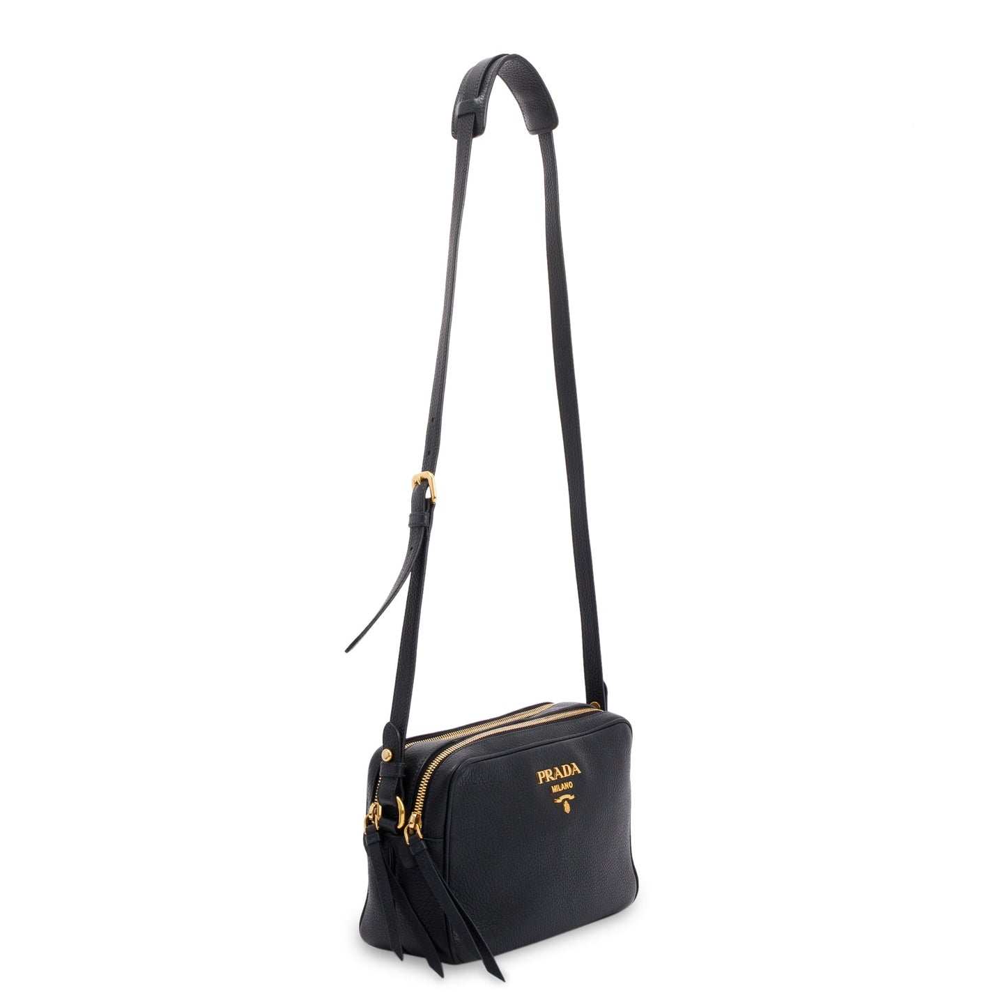 Prada Vitello Daino Double Zip Camera Bag