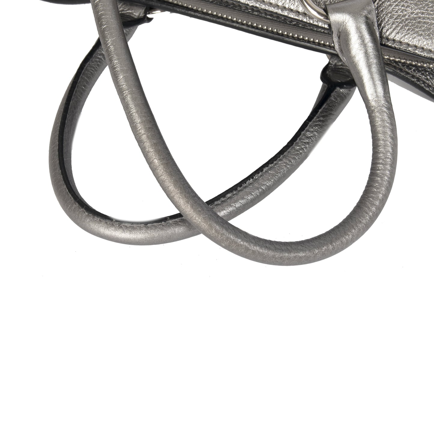 Prada Vitello Daino Metallic Shopping Tote