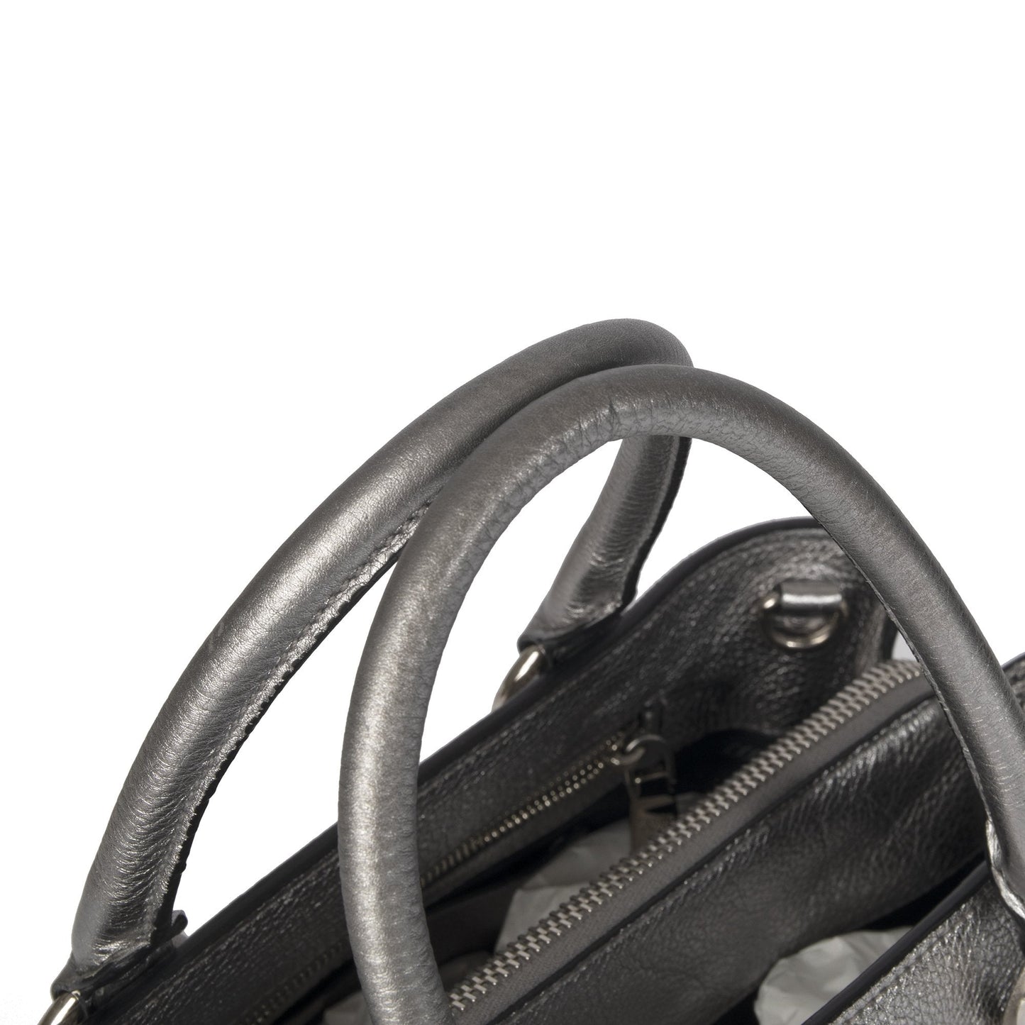Prada Vitello Daino Metallic Shopping Tote