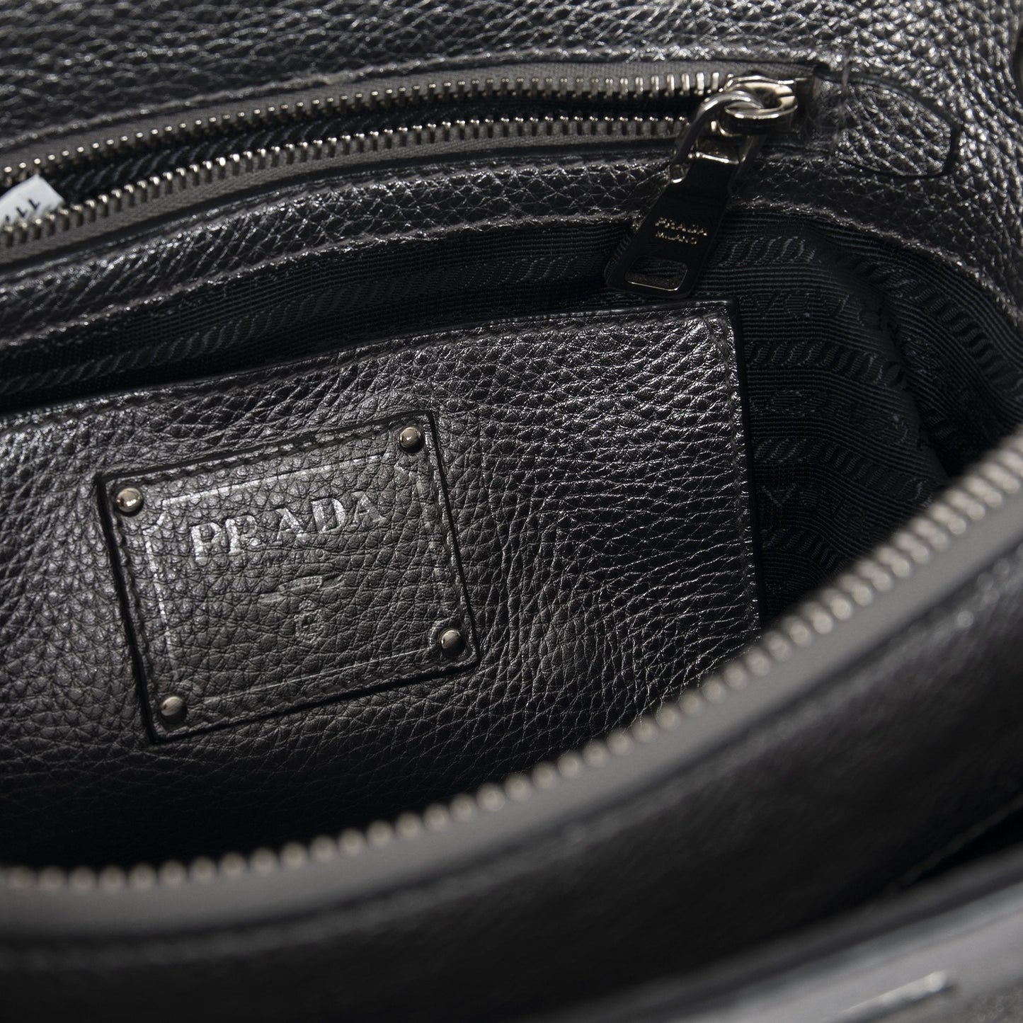 Prada Vitello Daino Metallic Shopping Tote