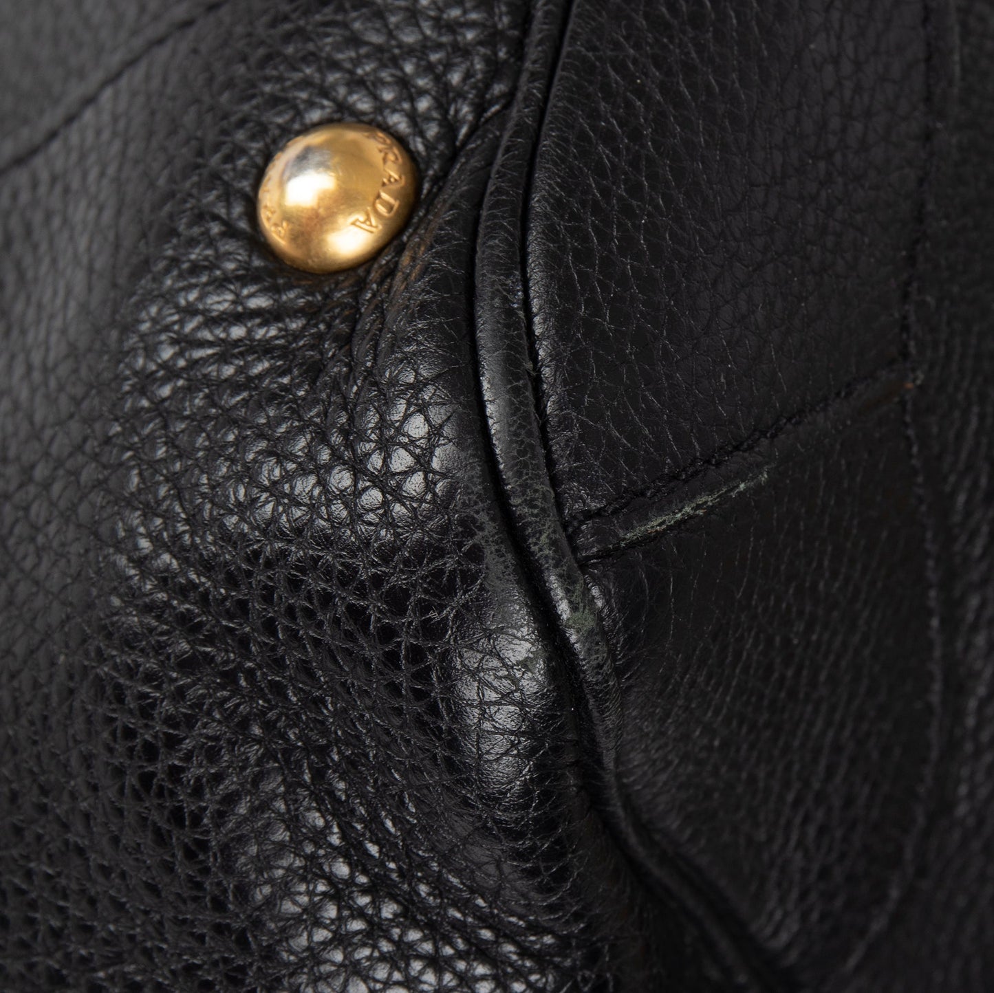 Prada Vitello Daino Pushlock Shoulder Bag