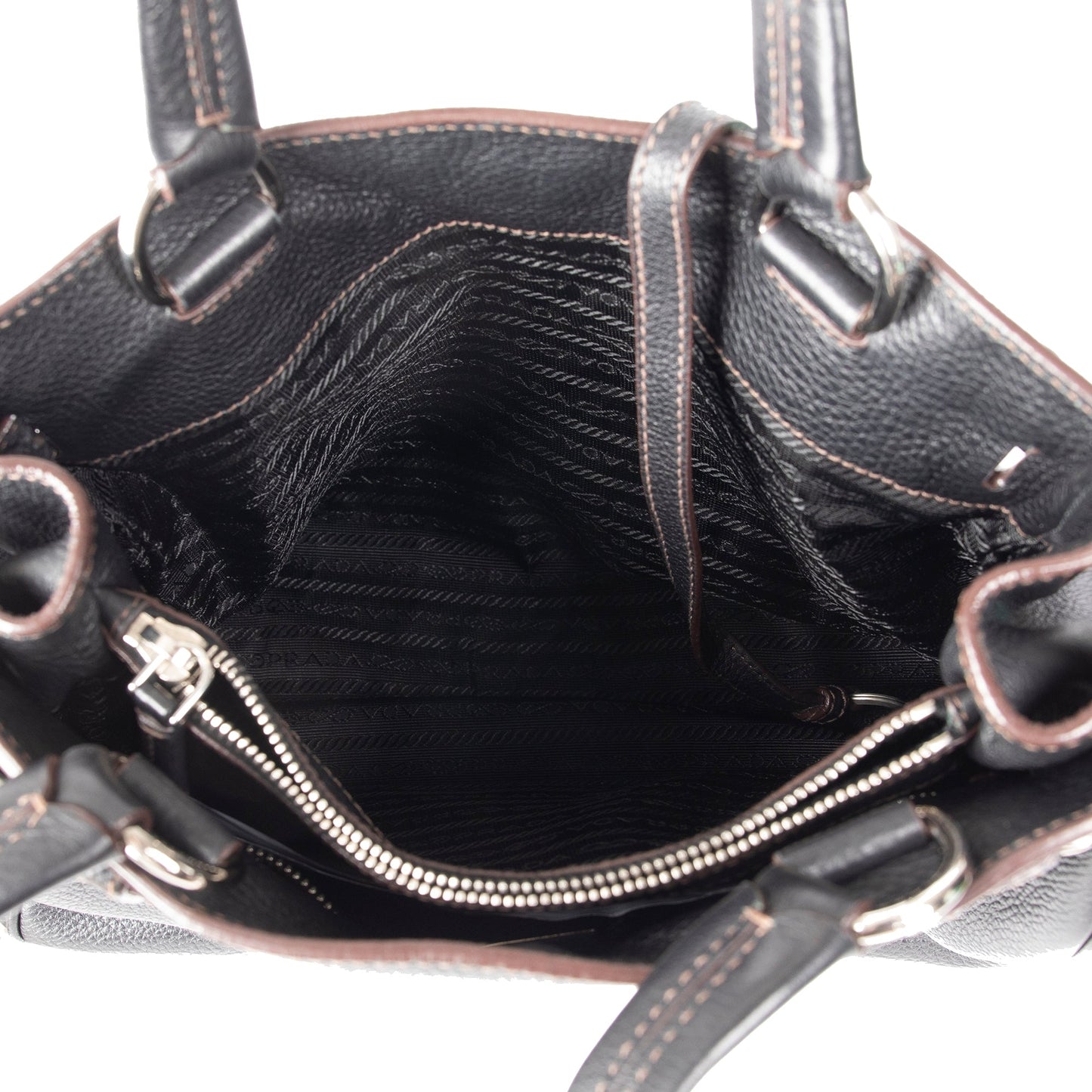 Prada Vitello Daino Side Pocket Tote