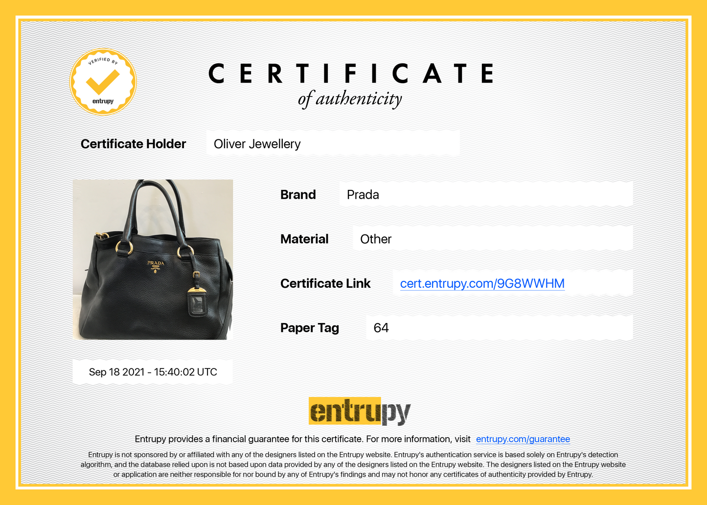 Prada Vitello Daino Tote