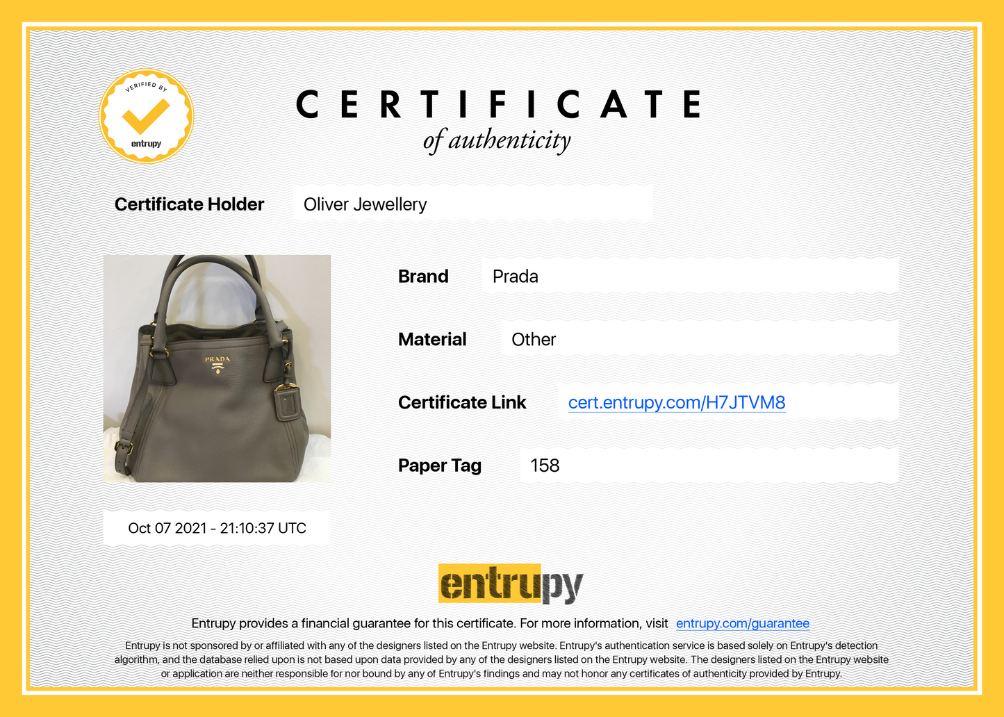 Prada Vitello Daino Tote