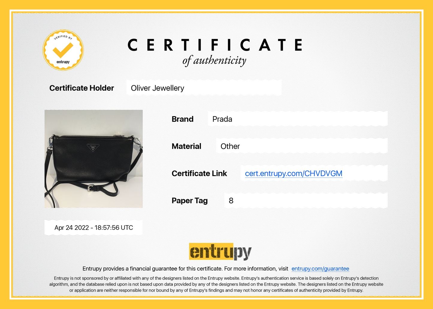 Prada Vitello Daino Zip Crossbody Bag