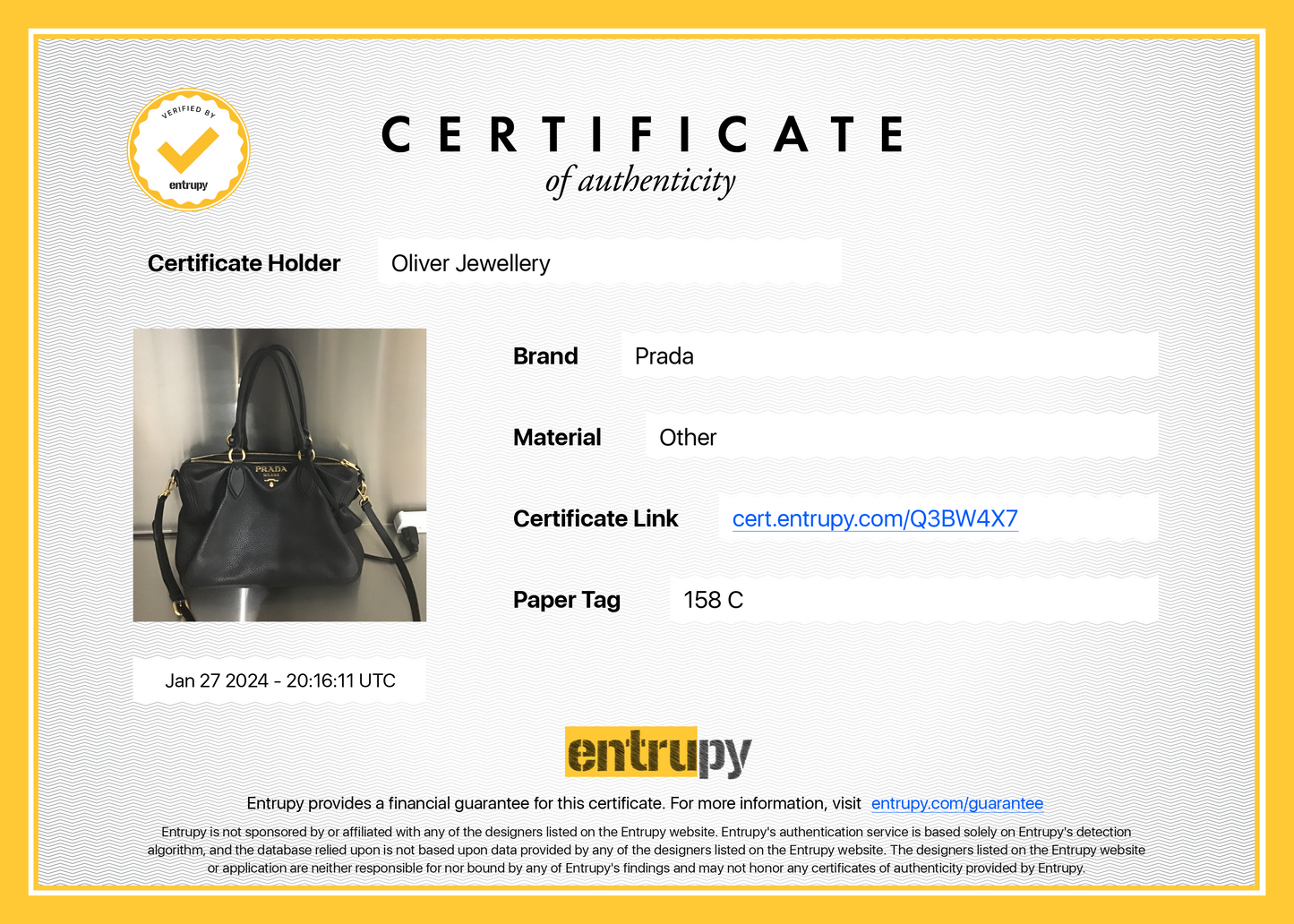 Prada Vitello Phenix Bauletto Bag