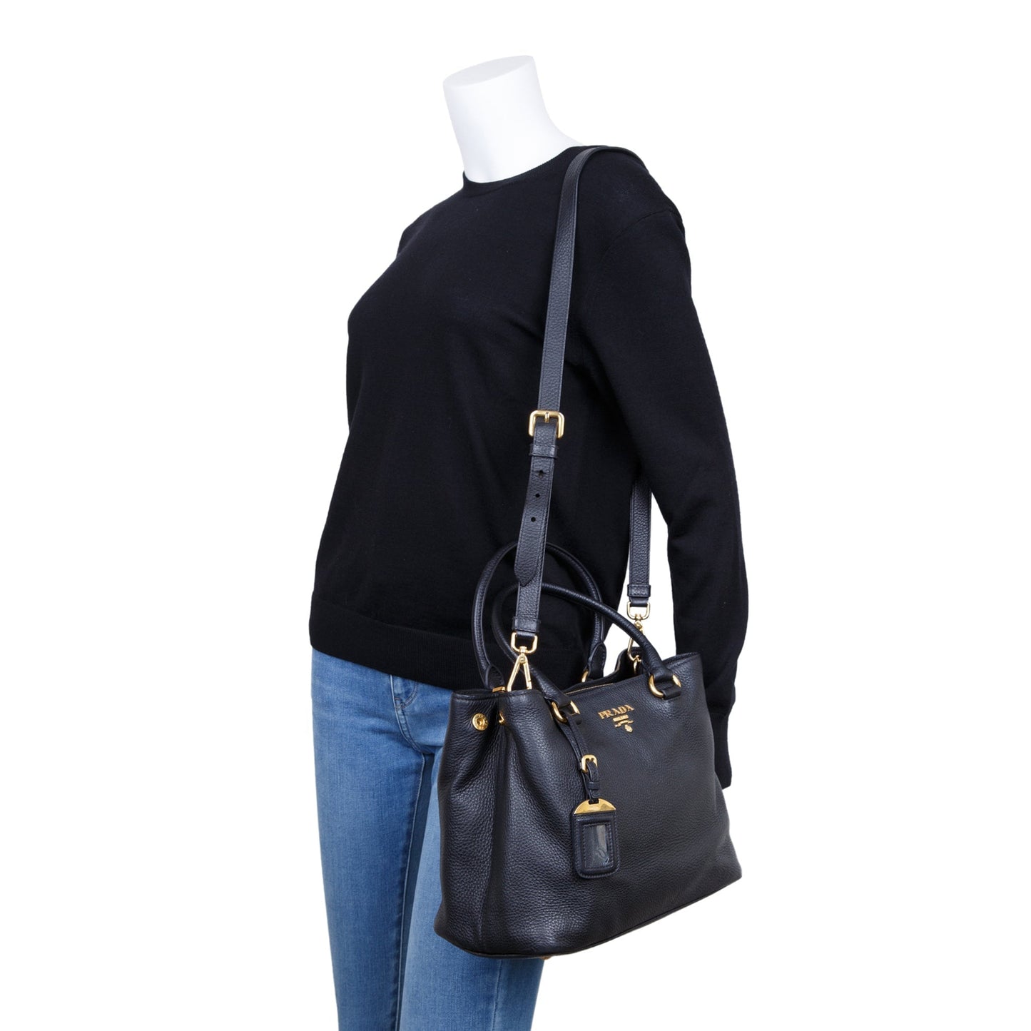 Prada Vitello Phenix Convertible Tote
