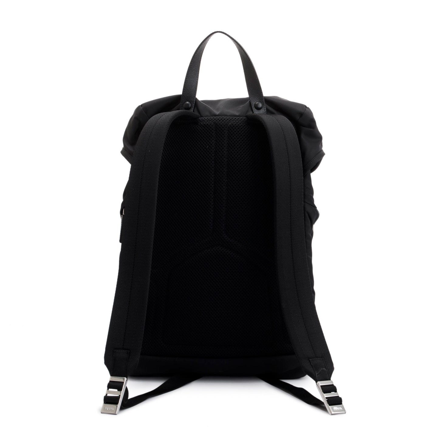 Prada x Adidas 2022 Black Re-Nylon and Saffiano Leather Backpack