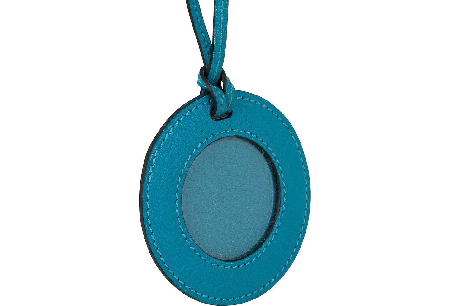 Hermes Turquoise Photo Leather Necklace