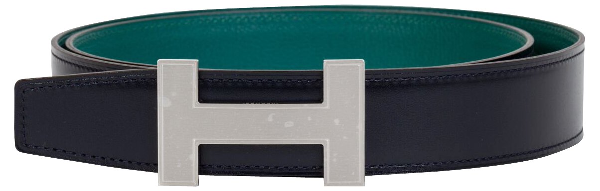 Hermes Blue & Malachite Reversible Belt