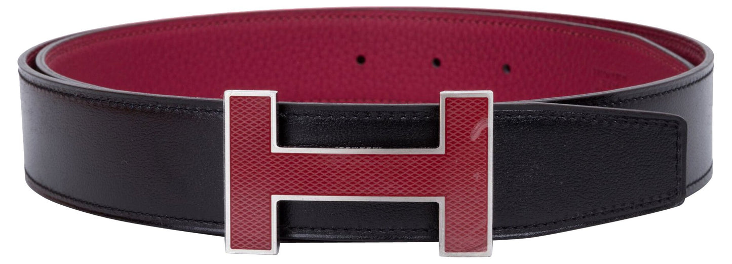 Hermes Black & Ruby  H Belt