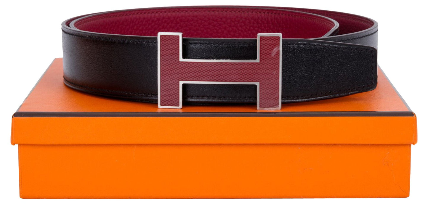 Hermes Black & Ruby  H Belt