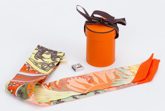 Hermes Orange & Vert Phoenix Twilly