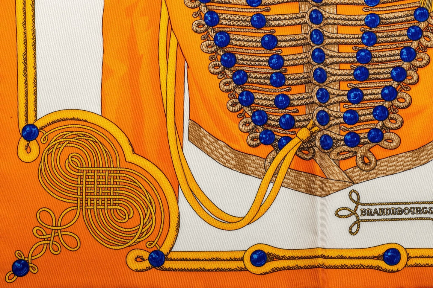 Hermes Yellow Brandebourgs Scarf