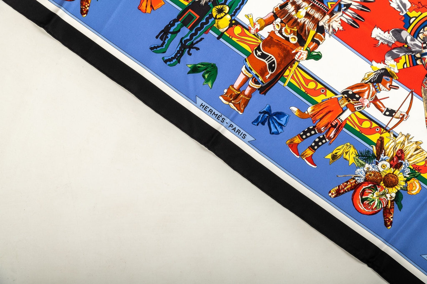 Hermes Blue Pointe Kachinas Scarf