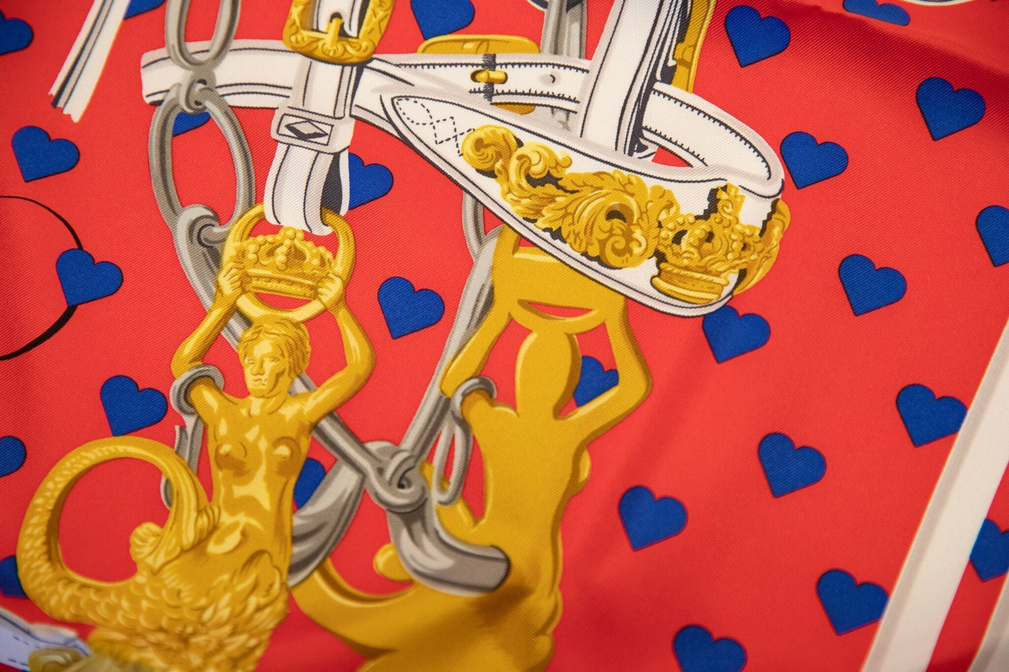 Hermes Red Brides de Gala Love Scarf