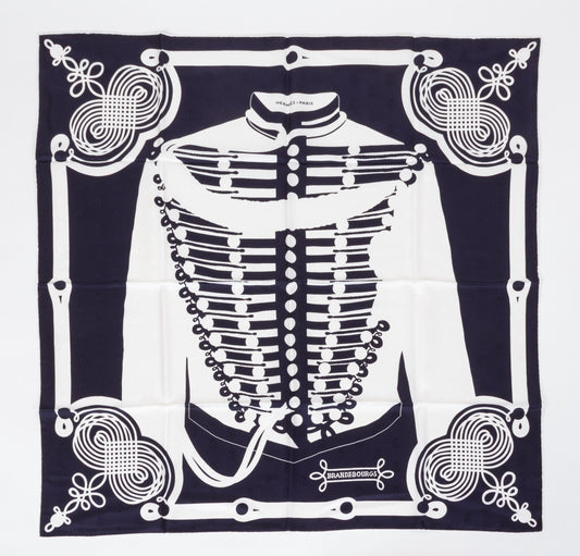 Hermes Lim. Ed Navy Brandebourgs Scarf