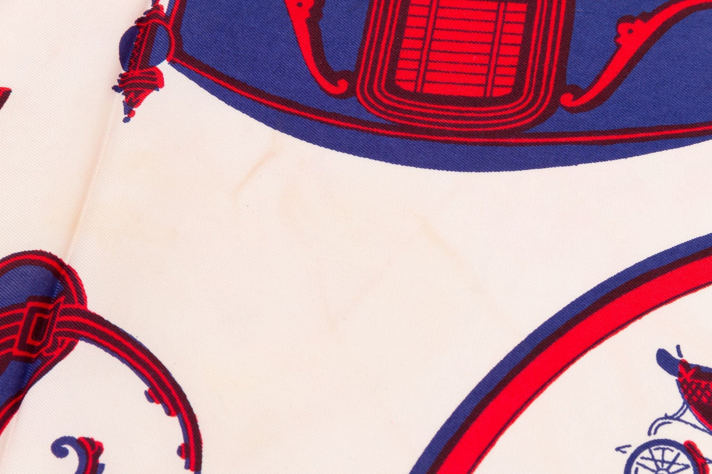 Hermes   Red Carrosse Silk Scarf