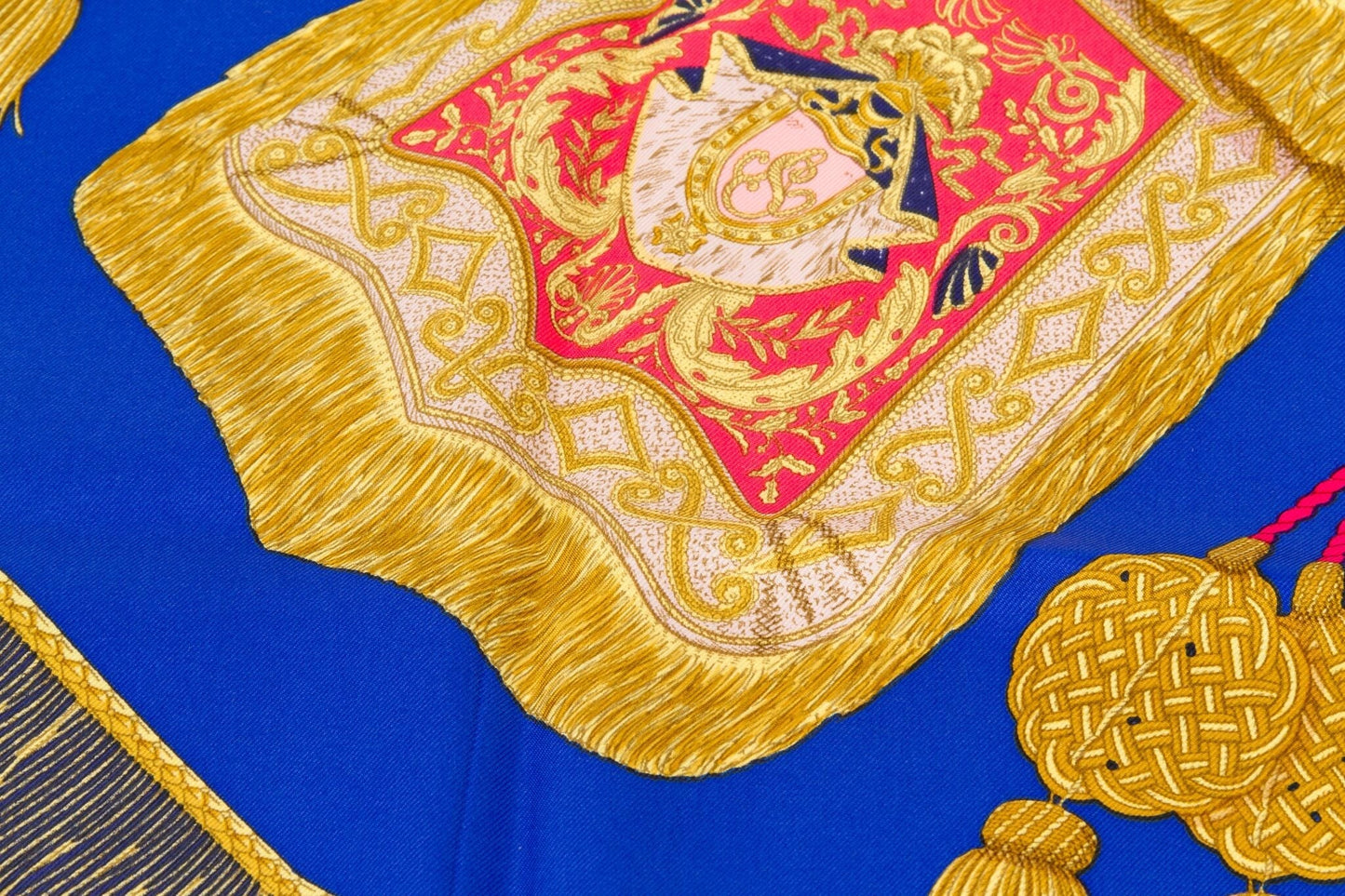 Hermes "Poste et Cavalerie" Blue Scarf
