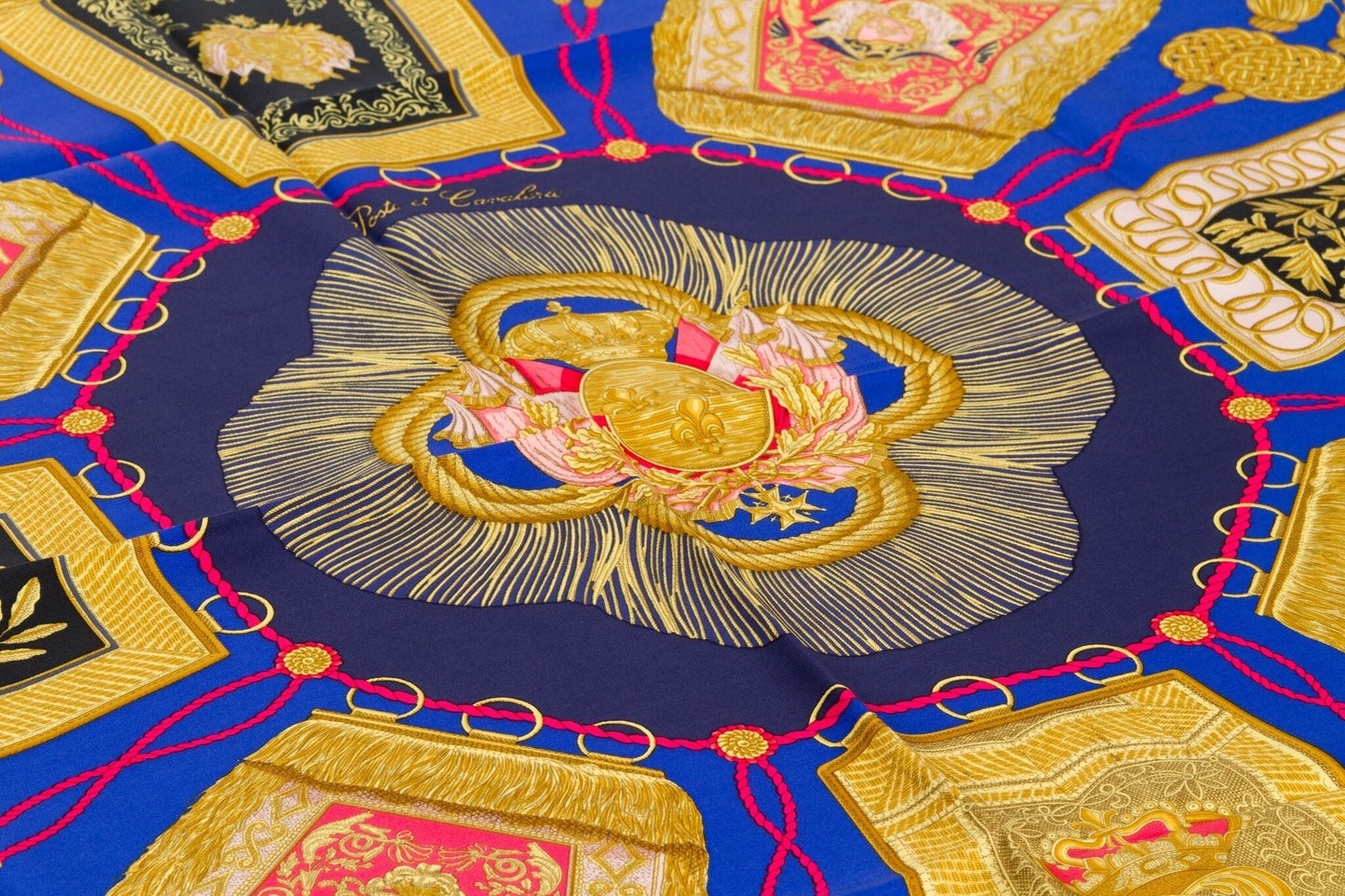 Hermes "Poste et Cavalerie" Blue Scarf