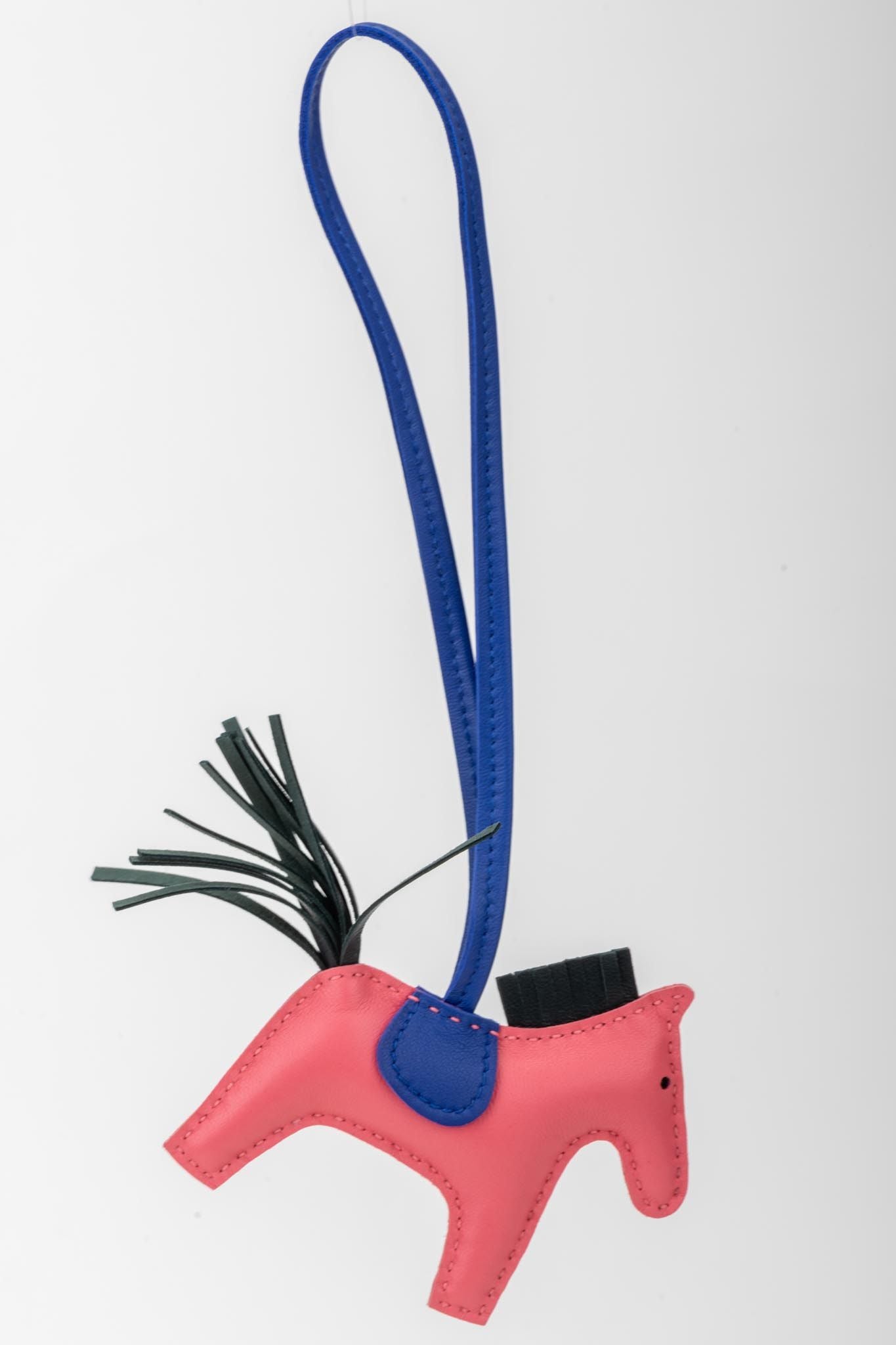 Hermes PM Grigri Rodeo Charm Rose Azalee
