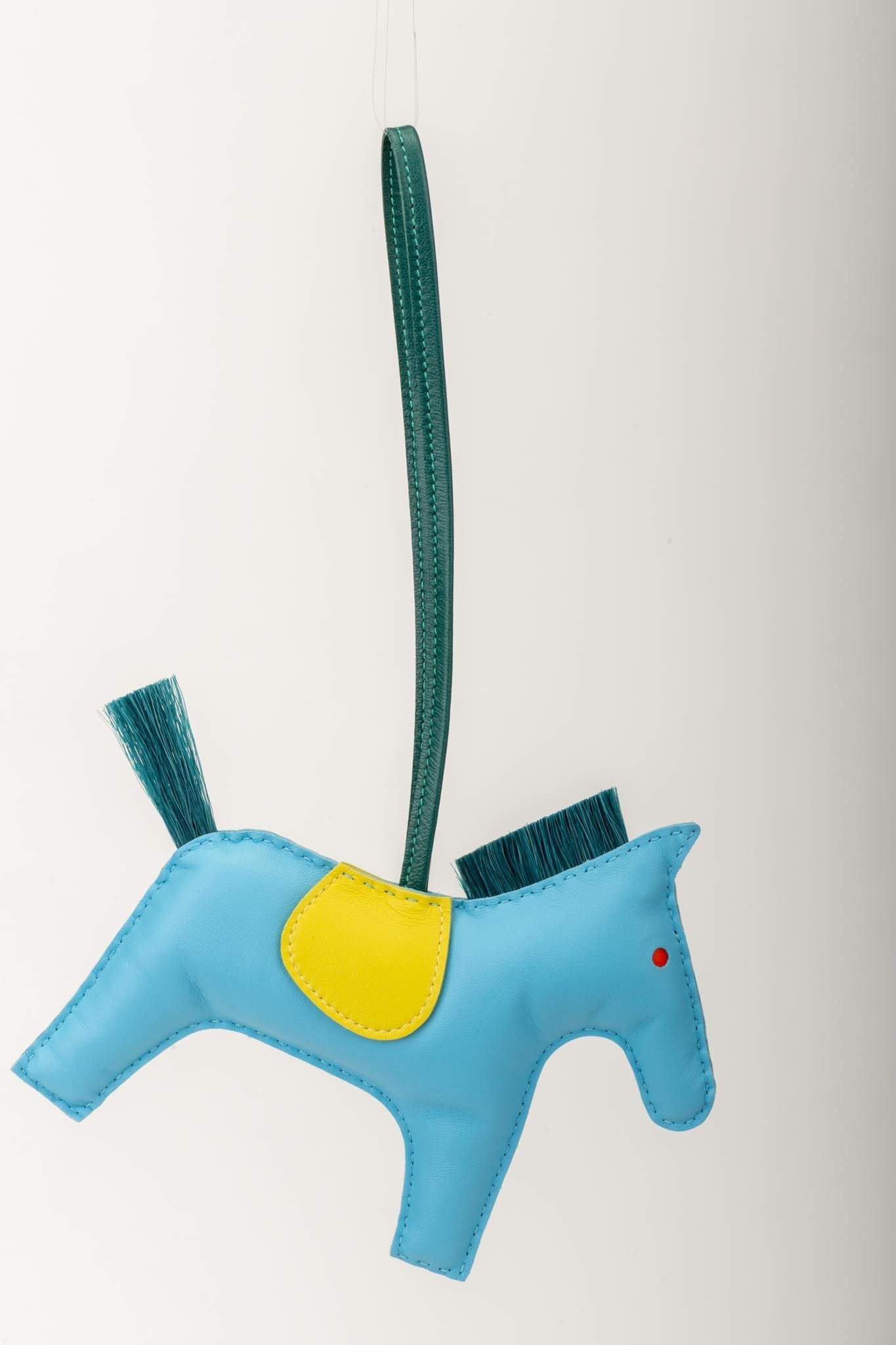 Hermes Grigri GM Rodeo Charm Turquoise