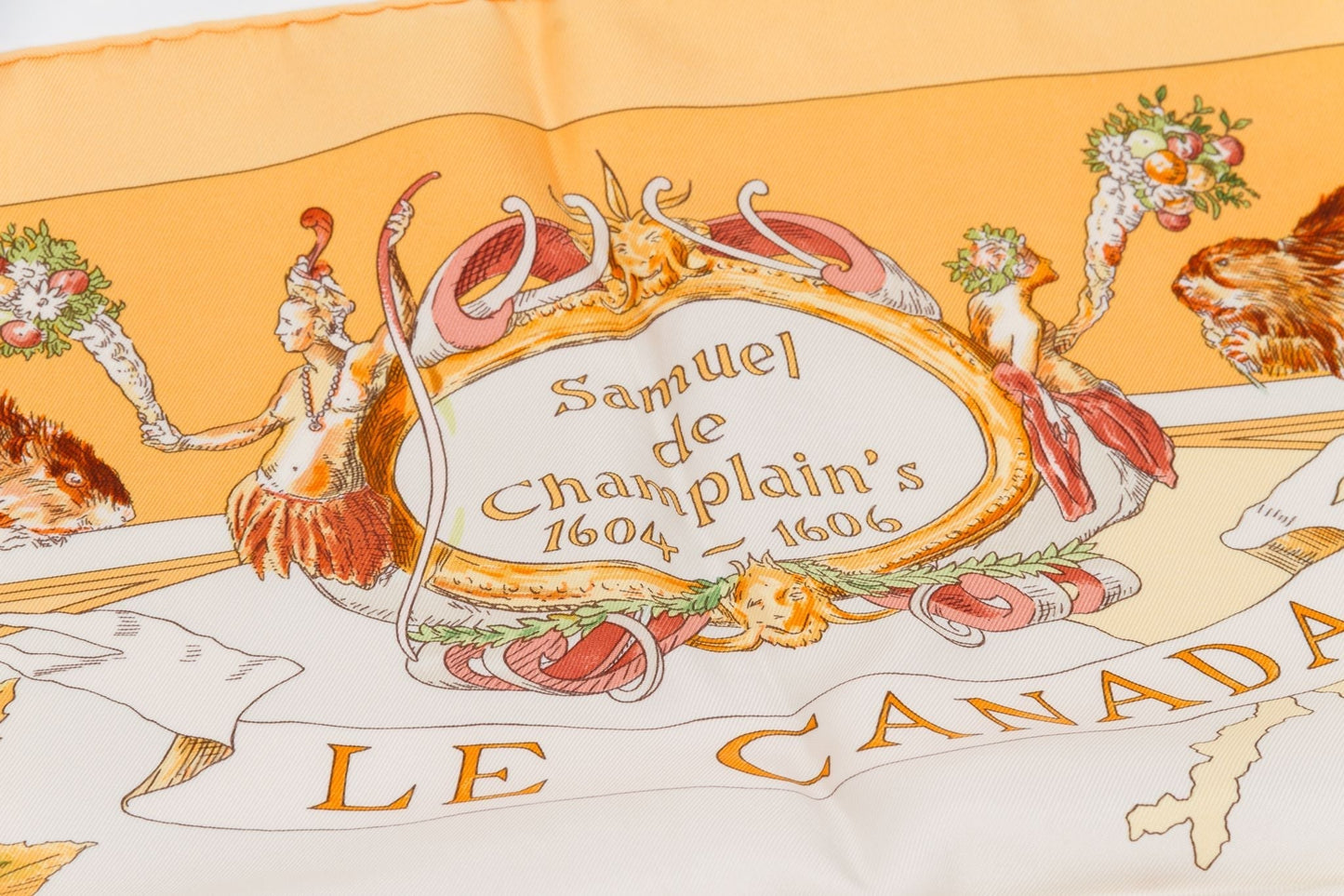 Hermes Le Canada Collectible Silk  Scarf
