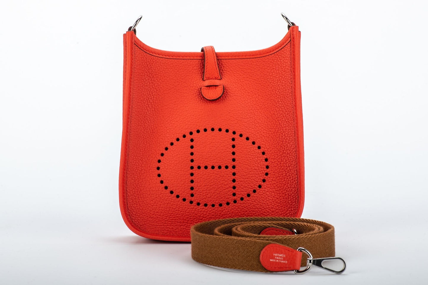 Hermes BNIB Mini Evelyne Capucine Gold