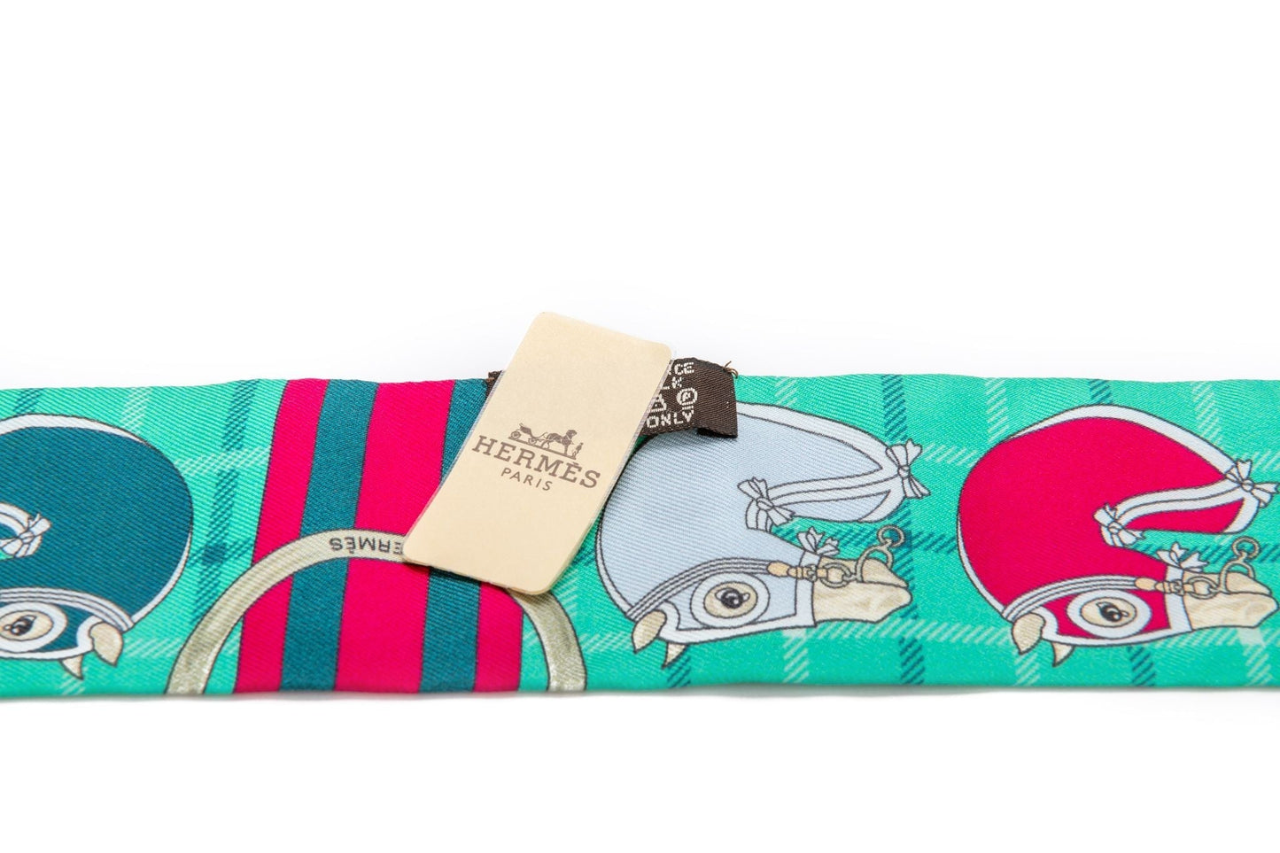 Hermes NIB Green Sellier Twilly Scarf