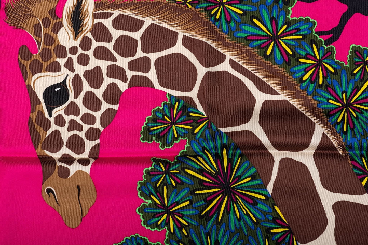 Hermes Hot Pink Giraffe Scarf BNIB