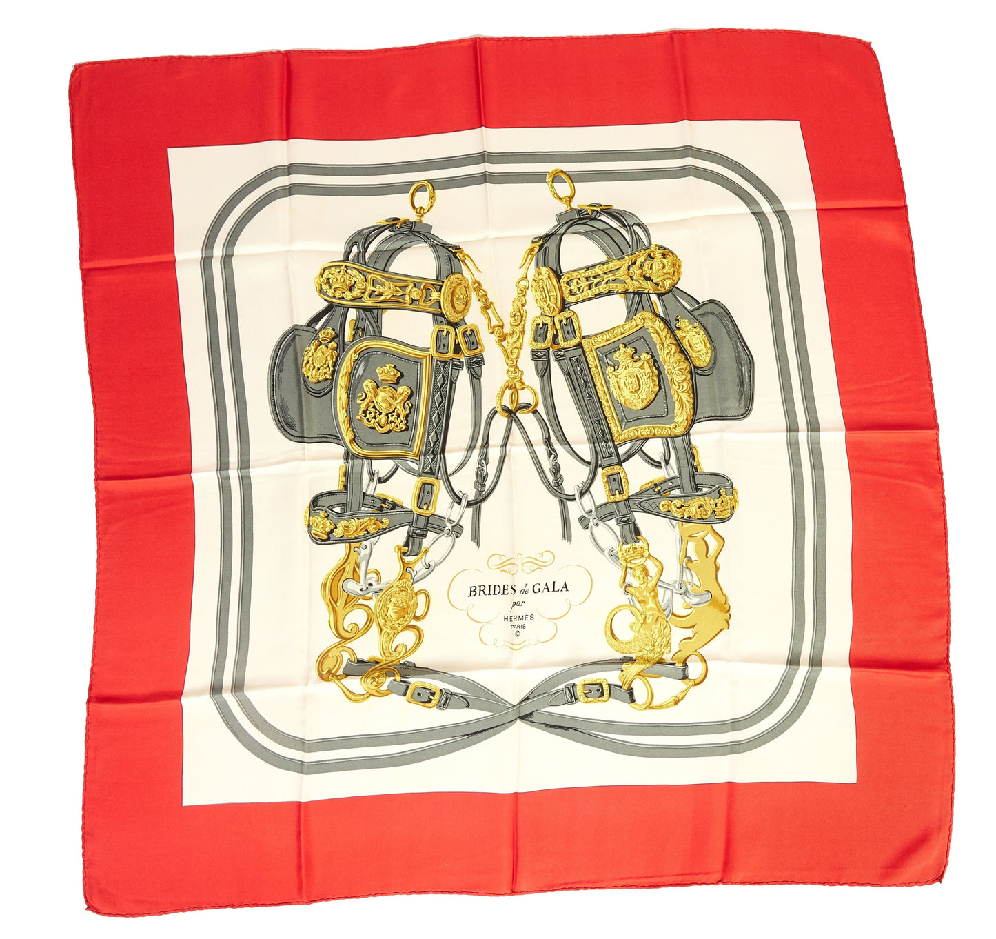 Hermes Red Brides de Gala Scarf