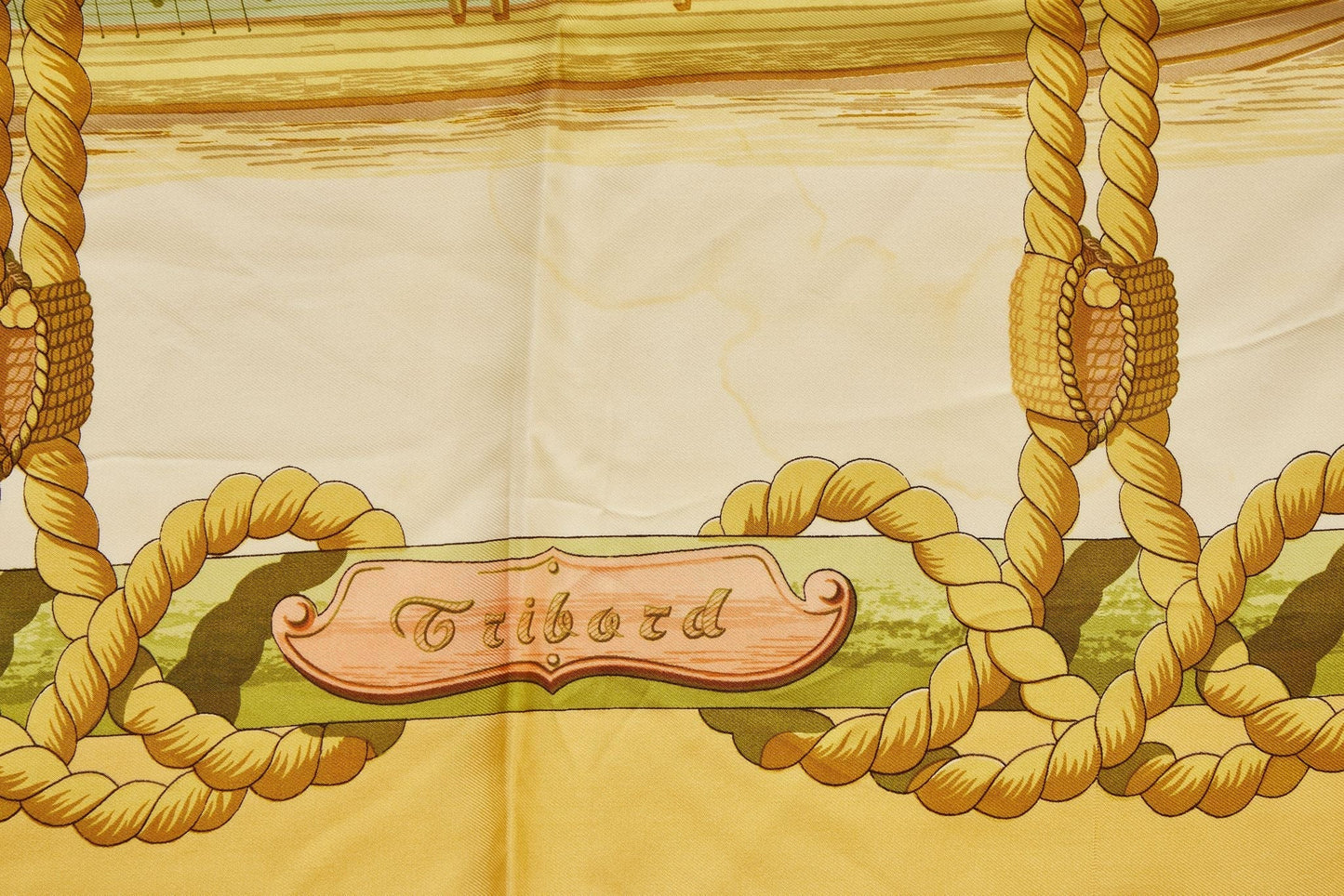 Hermes 90cm Silk Twill Tribord Scarf