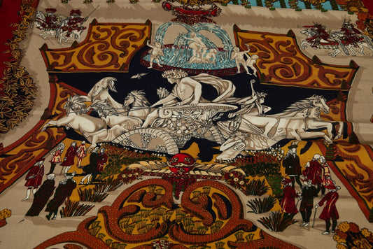 Hermes Paradis Du Roi Dark Red Shawl