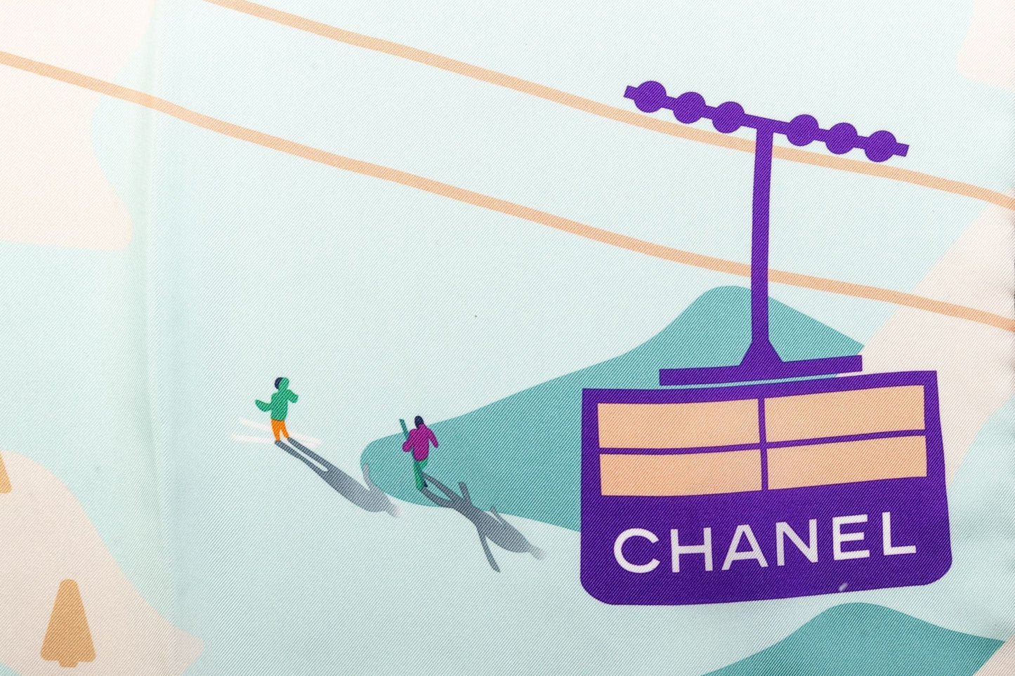 Chanel BN Seafoam Mountains Silk Scarf