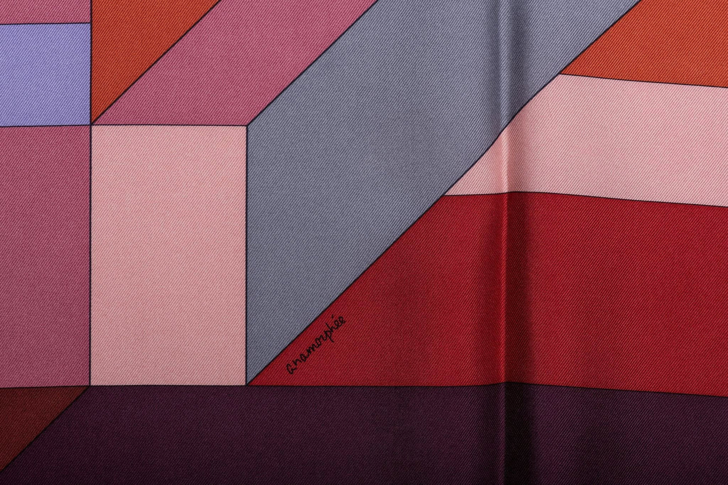 Hermes Geometric Multicolor Silk Scarf