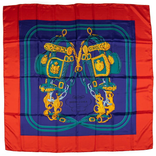 Hermes Red Brides de Gala Silk Shawl