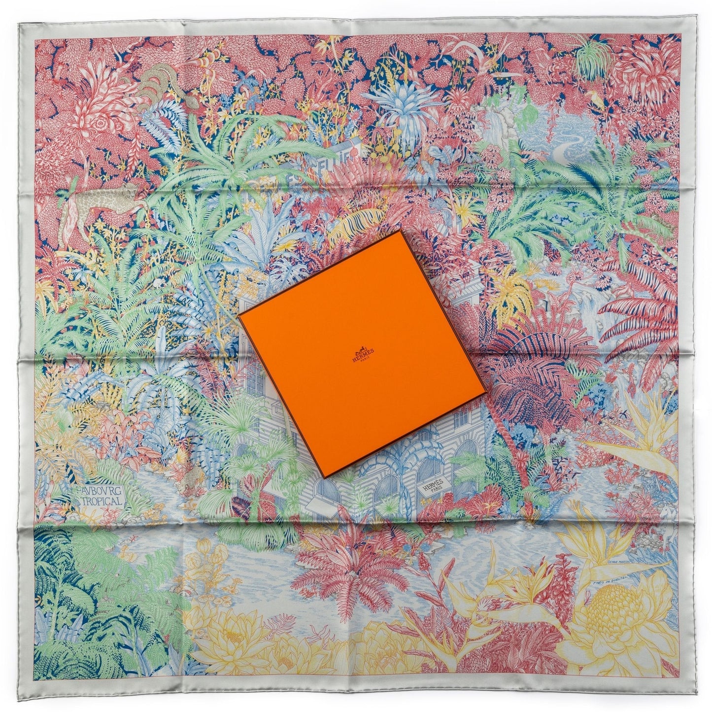 Hermes BNIB Tropical Garden Silk Scarf