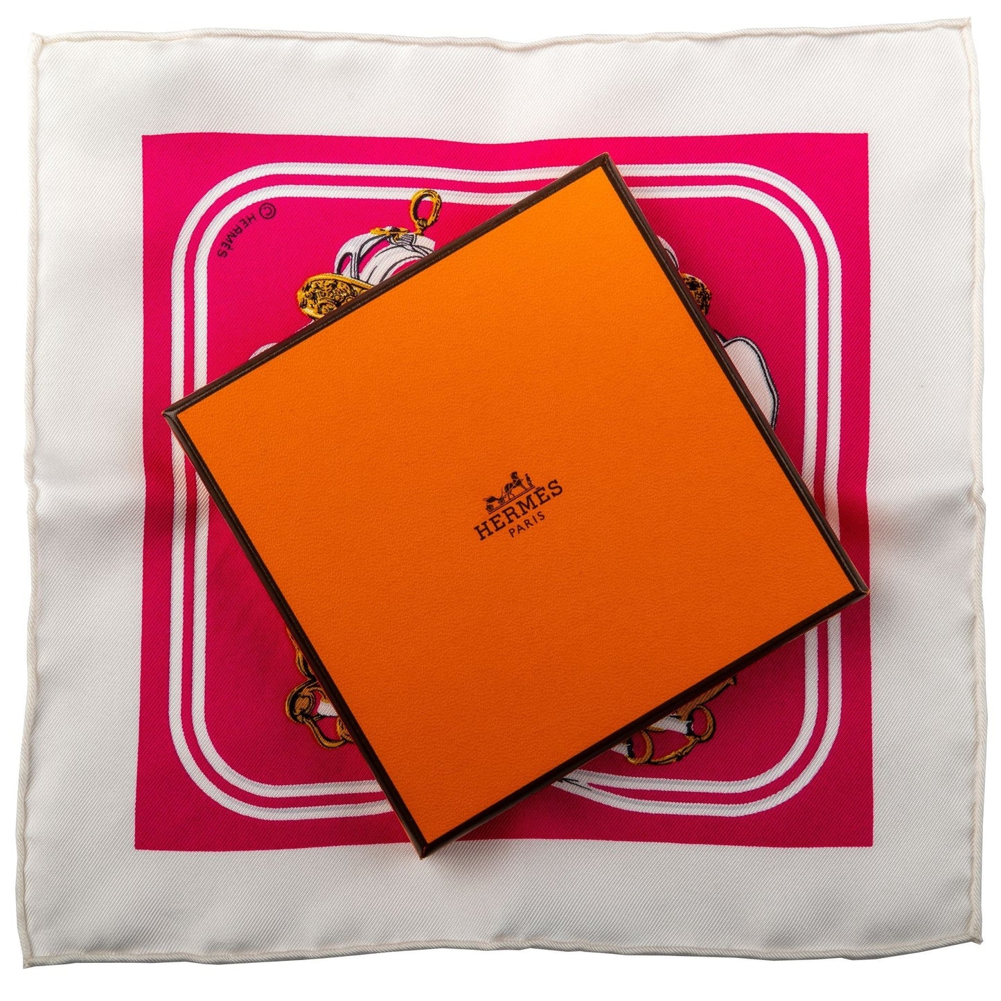 Hermes Brides De Gala Mini Silk Scarf 8"