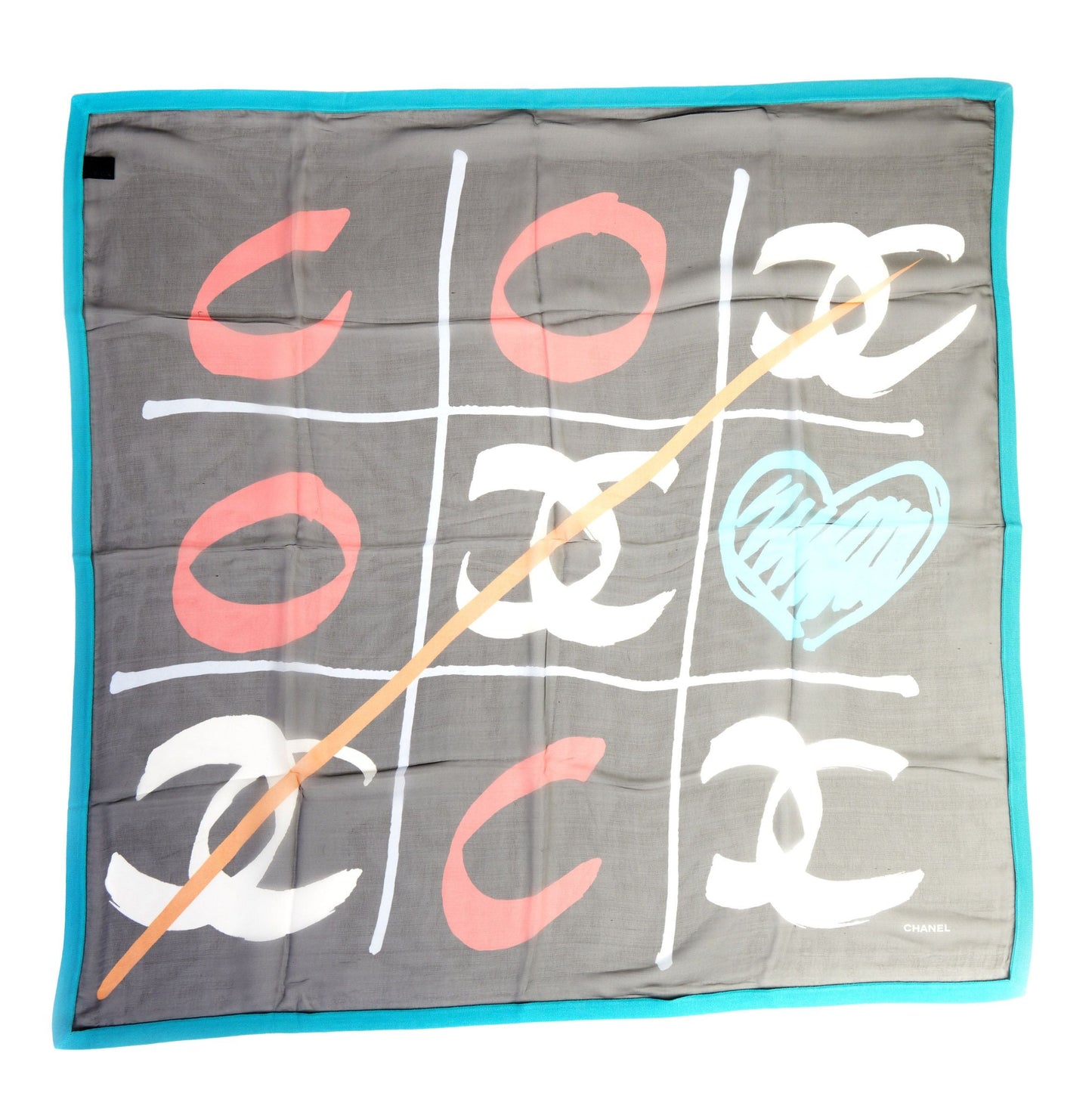 Chanel Silk Chiffon Game Scarf