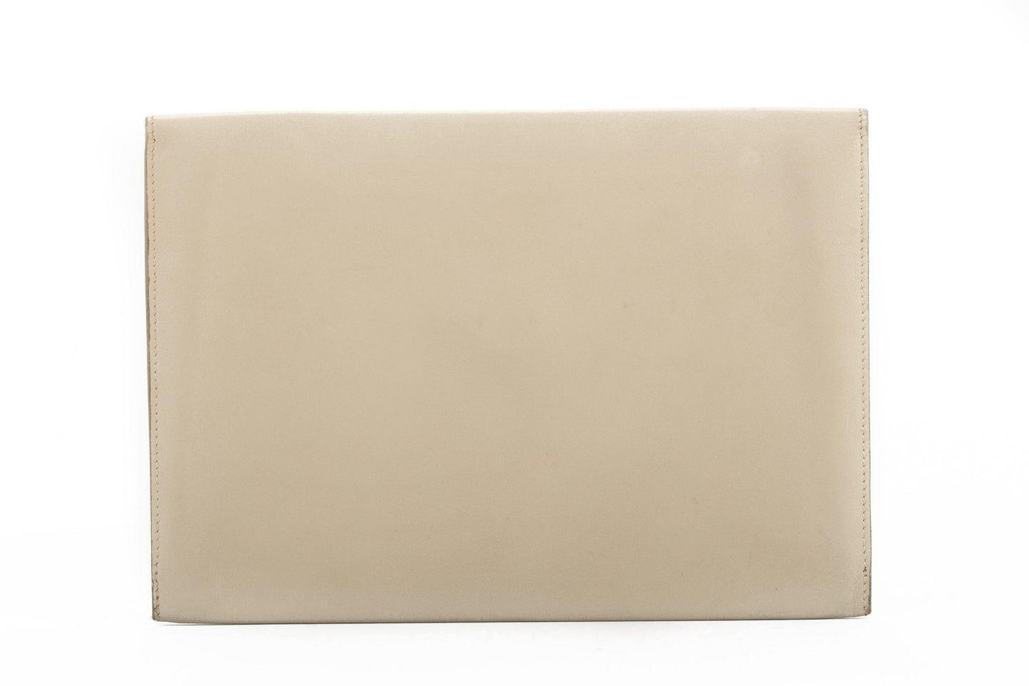 Hermes Off White   Box Calf Clutch
