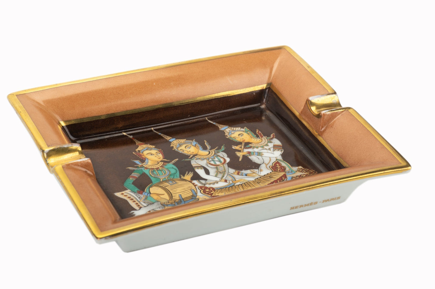Hermes Indian Scene Porcelaine Ashtray