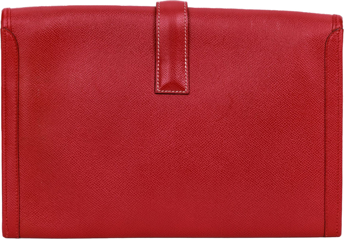 Hermes Red Epsom Jige Clutch