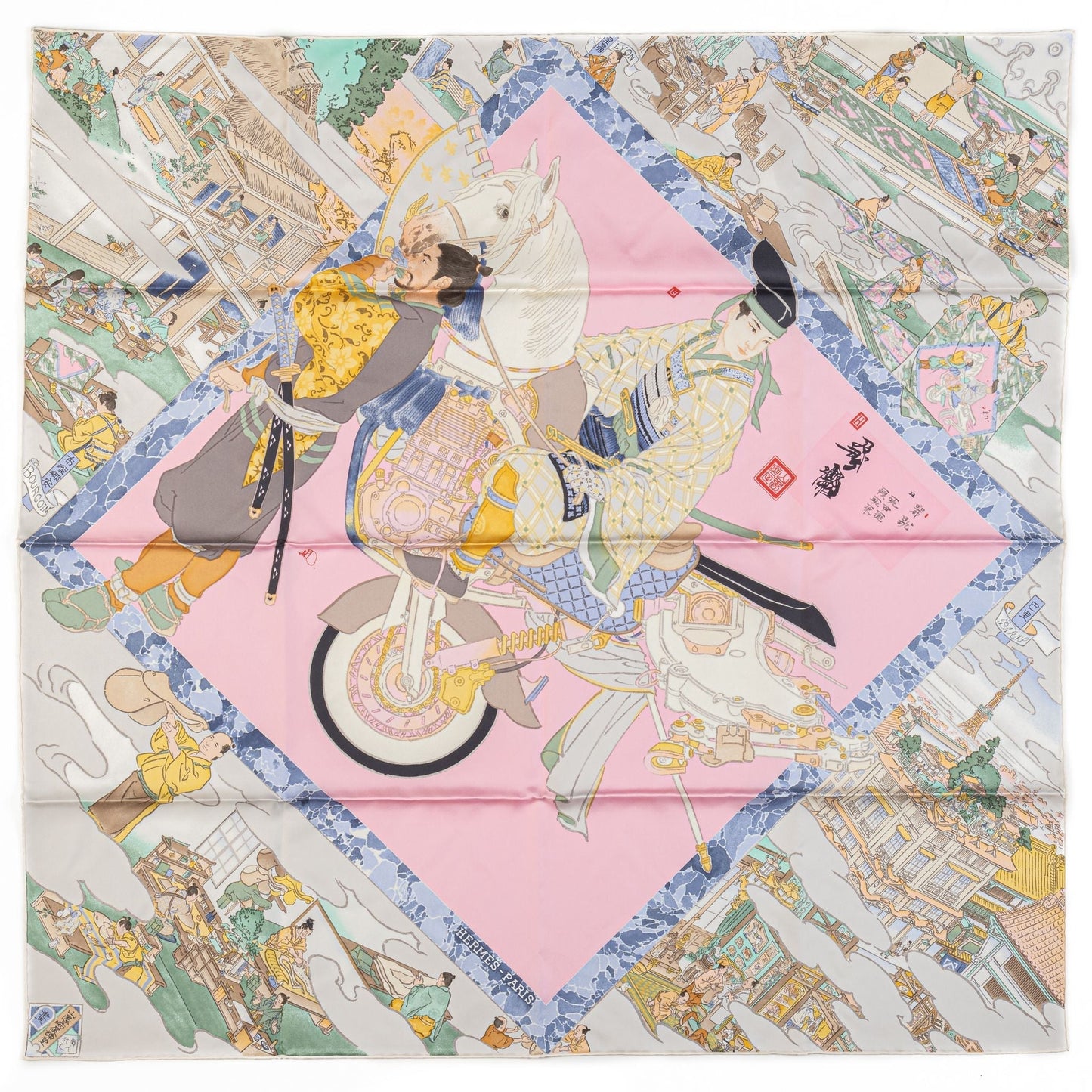 Hermes Les Artisans D Hermes Silk Scarf