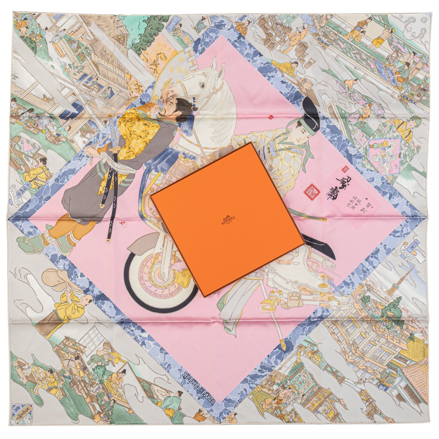 Hermes Les Artisans D Hermes Silk Scarf