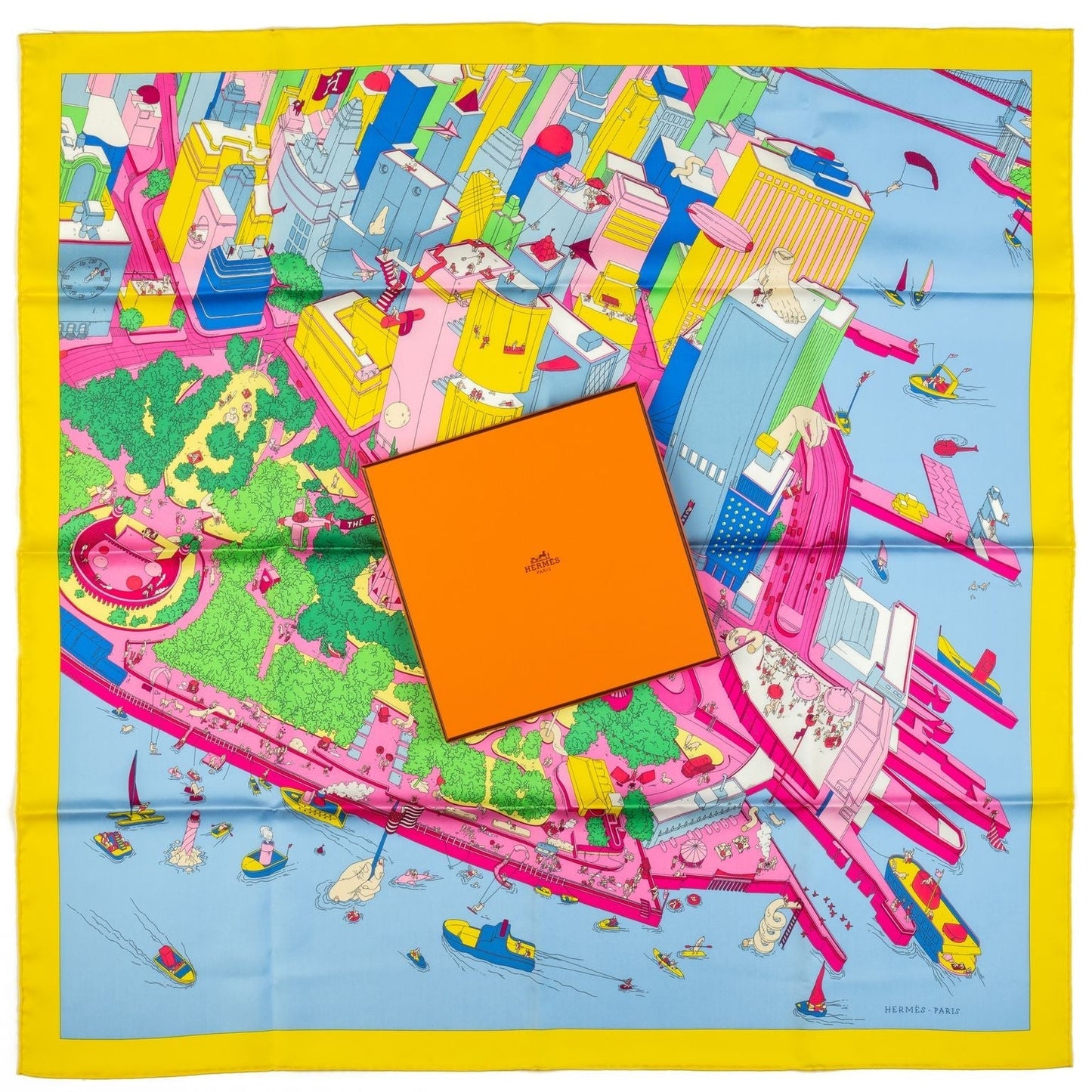 Hermes Rare Ugo Gattoni NY Silk Scarf