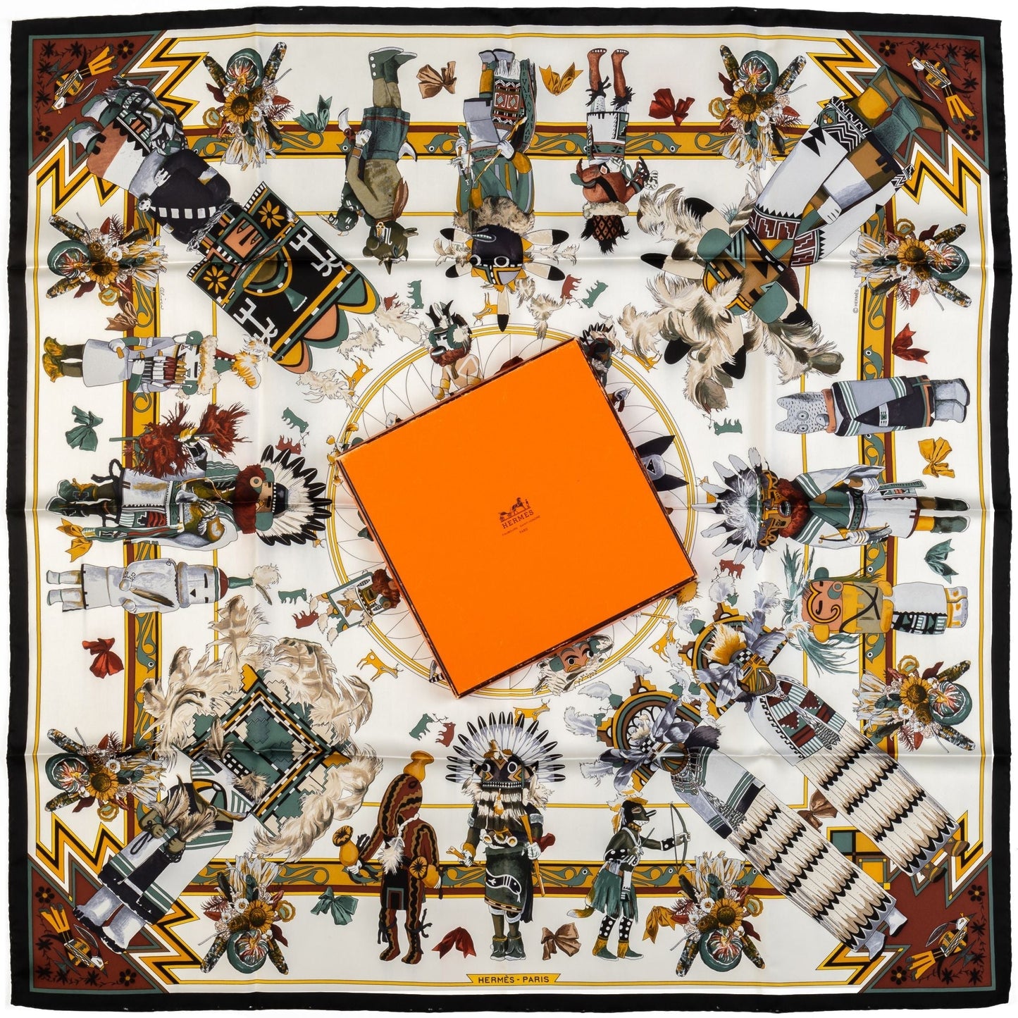 Hermes Kermit Oliver Kachinas Scarf